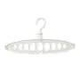 Fctorua Plastic Clothes Hanger 9 Holes Towel Hook Closet Organizer Plastic Storage Rack (White)