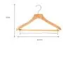 HNIWDJ Set of 2, Clothes Hangers Wide Shoulders No Traces Beech Coat Hangers Indoor Airer Wooden Solid Wood Clothes Hangers (Color : A, Size : 2 Pack)