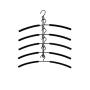 WZP Hanger Simple Multi-Functional Multi-Layer Hanger Hook,Home Wardrobe Storage Artifact Folding Hanger Iron Art/Black/As Shown
