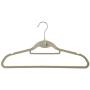 Cosway 50Pcs Heavy Duty Velvet Hangers Set with Stainless Steel Hooks Ultra Thin Non-slip Velvet Clothes Hangers Dress Hangers Suit Hangers(Grey)