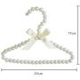 SAASNY Standard Hangers,Children Kids Pearl Beaded Bowknot Clothes Hangers with Trouser Bar Hangers,（Pack of 30） White Ideal for Home and Shops