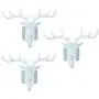 NUOBESTY Antler Iron Wall Hook 3Pcs, 3D Metal Clothes Hanger Christmas Room Decor Stereoscopic Deer Head Door Coat Rack Hat Cap Holder Organizer for Home Bathroom - White NUOBESTY Antler Iron Wall Hook 3Pcs, 3D Metal Clothes Hanger Christmas Room Decor Stereoscopic Deer Head Door Coat Rack Hat Cap Holder Organizer for Home Bathroom - White
