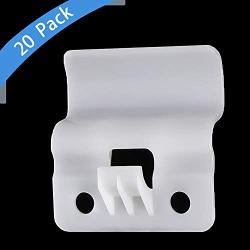 Vinyl Siding Hooks (20 Pack), Plastic White Outdoor Low Profile Hanging Clips No-Hole Needed Vinyl Siding Hanger