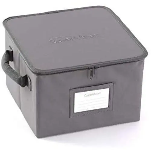 Covermates ? 10 Inch Zip-Top Storage Boxes ? 10W x 10D x 10H ? 2 YR Warranty ? Year Around Protection - Graphite