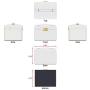 RR ROUND RICH DESIGN Jewelry Boxes - Multifunctional Portable Travel Jewelry Storage Case with 2 Drawers Top Mirror and Metal Lock - White