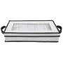 Chapman & Grand Flatware Storage Chest, Container Boxes with Lid for Utensils, Silverware, Flatware with Large Capacity (Light Beige-Navy)