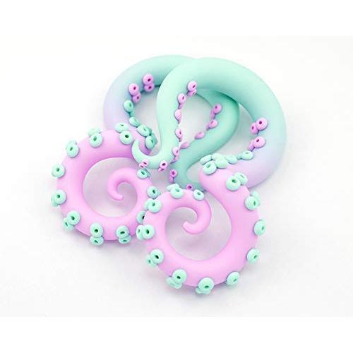 00g Plugs Gauges Tunnels Menhera Fairy Kei Yami Kawaii Menhera Kei Tentacle Earrings Fake Gauge Earrings Creepy Jewelry Goth Earrings Pastel Goth Harajuku Pastel Earrings Ear Hangers Tapers Ear Studs