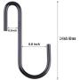 40 Pack Heavy Duty S Hooks, S Shaped Hooks for Hanging Clothes, Metal Steel Hanging Hangers Hooks for Kitchen Bathroom Bedroom Office (Black, S)