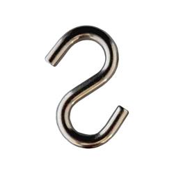 S Hook - Heavy Duty, Marine Grade 316 Stainless Steel 2.5'' Long, 5/16'', Extra Strong S Shaped Hook - Thick Metal Hook for Hanging and Utility Use (2)