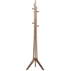 Cxjff Floor Standing Coat Rack Clothes Hat Stand Hanger 6 Hooks Bamboo Simple, Brown, 45x45x167CM (Color : Brown)