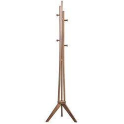 Cxjff Floor Standing Coat Rack Clothes Hat Stand Hanger 6 Hooks Bamboo Simple, Brown, 45x45x167CM (Color : Brown)