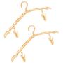 Toygogo 2 pcs Travel Hangers Portable Collapsible Clothes Hangers Folding Hangers Travel Laundry Accessories Space Saving for Clothes - Beige