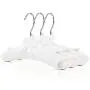 HANGERWORLD 3 White 11.8inch Satin Kids Baby Toddler Padded Cushioned Clothes Coat Top Hangers with Chrome Hook HANGERWORLD 3 White 11.8inch Satin Kids Baby Toddler Padded Cushioned Clothes Coat Top Hangers with Chrome Hook