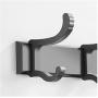 MXueei Shower storage ZfgG Wall Mount Coat Rack Hooks Hanger, Heavy Duty Hat Clothes Holder Metal Rail for Entryway Bathroom Closet Room (Color, Black),White (Color : Black)