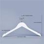Cocomaya 17.5 Inch White Solid Wooden Hanger Coats Clothes Dress Shirts Hanger with 360 Swivel Hook, Pack of 20