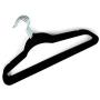 Chic Lovery 4289 Black 10 Pcs Non Slip Clothes Hangers Suit Shirt Trousers Pants Dress Coat Jacket Sweater Velvet ABS Nylon Chrome Plated Steel Home Car Closet Cabinet Garment Condo Hotel Dorm Resort