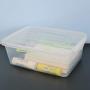 Obston 9 Quart Clear Storage Containers, Plastic Latching Box, 6 Packs