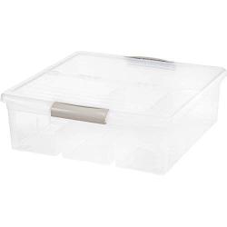 IRIS Large Media Storage Box, 3 Pack, Clear