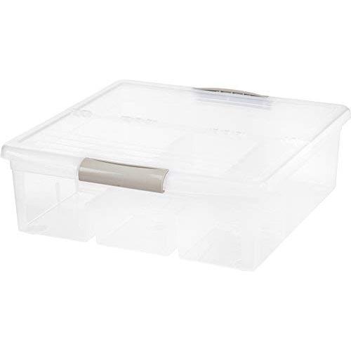IRIS Large Media Storage Box, 3 Pack, Clear
