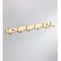 Cxjff Wall-Mounted Coat Rack Clothes Hat Stand Hanger Holder Decoration 6 Hooks Space Aluminum, 45 4 1.8CM (Color : Gold)