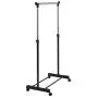 1pcs Adjustable Rolling Clothes Hanger Coat Rack Floor Hanger Storage Wardrobe Clothing Drying Racks with Shoe Rack