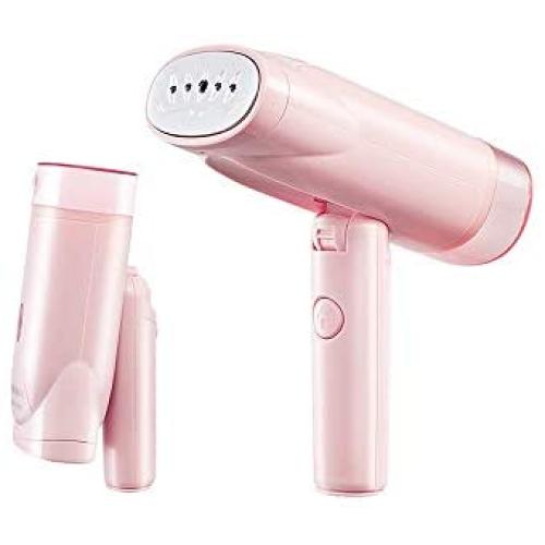 ZZYJYALG Hanging Ironing Machine Plastic Metal Transparent Water Tank Handheld Large Capacity High Temperature Cotton Linen Foldable Blended Polyester Portable Travel Dormitory Household (Pink)