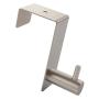 Over The Door Hook 2 PCS, Angle Simple SUS304 Stainless Steel Over Door Hanger, Robe Towel Coat Purse Organizers, Hook Rack for Interior Doors Shower Stall Cabinet Office, Hook Rail Brushed Steel