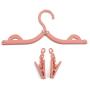 WofuL 8pcs Portable Folding Clothes Hangers with Detachable Socks Skirts Trousers Clips,Travel Camping Coat Hangers Racks