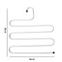 Visionhome 10 Pack, S Type 5 Layer Metal Hanger with Multi-Purpose for Pants Cloths Tie Scarf (White)