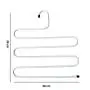 Visionhome 10 Pack, S Type 5 Layer Metal Hanger with Multi-Purpose for Pants Cloths Tie Scarf (White)