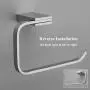 ThinkTop Luxury Solid Brass Toilet Paper Holder Roll Hanger,Chrome Finished Mirror Polished Square Design Wall Mounted Bathroom Accessories