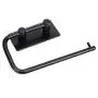 Sumnacon Stainless Steel Toilet Roll Paper Holder 3M Self Adhesive, Rustproof Bathroom Kitchen Tissue Holder Towel Hanger Hook Wall Mount(Black)