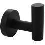 Utility Coat Hook, Aomasi Stainless Steel Utility Robe Towel Holder, Single Round Prong Clothes Hanger, Modern Kitchen Shower Storage Organizer, Wall Mounted, Matte Black