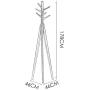 HLR-Coat Racks Free Standing Solid Wood Coat Rack Simple Bedroom Multifunction Hangers Rubber Wood Clothes Rack Easy Assembly Wood (Color : Brown)