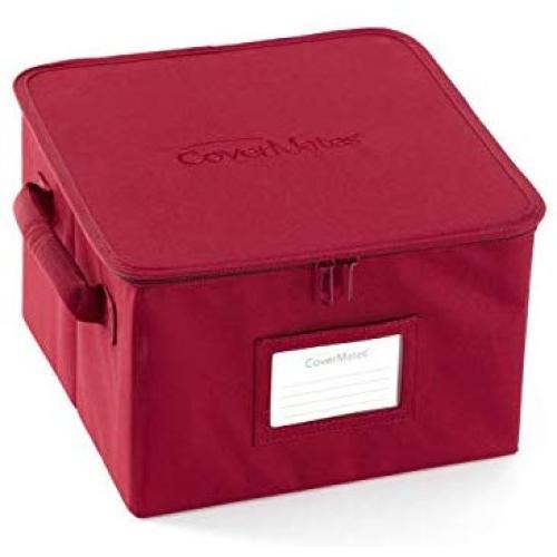 Covermates ? 10 Inch Zip-Top Storage Boxes ? 10W x 10D x 10H ? 2 YR Warranty ? Year Around Protection - Scarlett Red