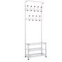 Caraya Metal Clothes Shoes Steel Stands Hanger Hooks Tidy Shelf