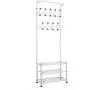 Caraya Metal Clothes Shoes Steel Stands Hanger Hooks Tidy Shelf Caraya Metal Clothes Shoes Steel Stands Hanger Hooks Tidy Shelf