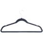 signmeili Plastic Flocking Clothes Hangers Space Saving Clothes Hangers Ideal for Everyday Standard Use （10pcs 450.524.5 Black）