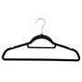 Dream Solutions USA Non-Slip Flocked Velvet Clothes Hangers 50 Pack (Black) - Ultra Thin Space Saving Design for Men and Women Dress Suit - 360 Degree Swivel Hook - Longlasting with 2 Year Warranty