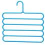 5 Layers Pants Clothes Hangers Non-Slip Multifunctional Clothes Hangers Multilayer Tie Scarfs Magic Hanger Home Organizer 5pcs Random Color