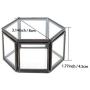 Feyarl Jewelry Trinket Glass Boxes Ornate Ring Earring Boxes Preserved Flower Glass Boxes Organizer Decorative Boxes Storage (Black)