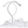 Relaxdays, White Satin Clothes Hanger Set of 10, Soft Padding, 360° Swivel Hooks, Decorative Bow, 38 cm Wide, Pack of 10