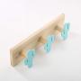 yanQxIzbiu Premium Wall Hooks,Nordic Style Wooden Cactus Wall Mount Hook, Clothes Scarf Storage Hanger Holder Blue