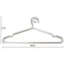 xucoo 50 Pack Clothes Hangers Stainless Steel Strong Metal Wire Hangers Diameter 16.5 Inch