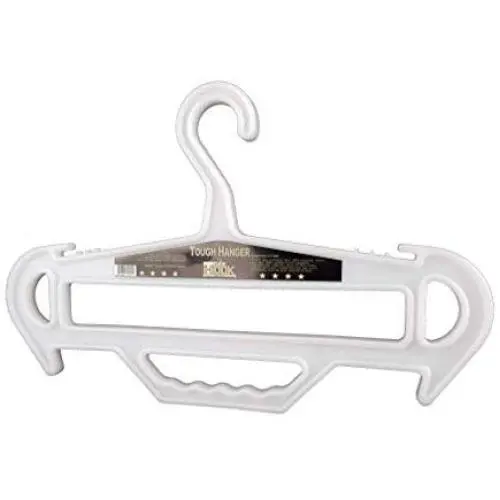 Tough Hanger (White) USA Made,Ultimate Premium XL Large Heavy Duty Unbreakable Home Storage Standard Hanger Holds 150 lbs The Only Hangers on The Market with a Built in Carry Handle