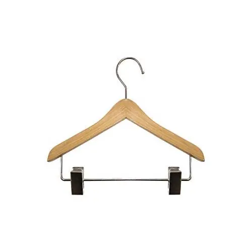 NAHANCO MINI8RC Mini Wooden Top Hanger with Clips, 8" (Pack of 100) NAHANCO MINI8RC Mini Wooden Top Hanger with Clips, 8" (Pack of 100)