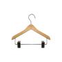 NAHANCO MINI8RC Mini Wooden Top Hanger with Clips, 8" (Pack of 100)