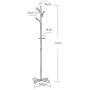 Barture-Coat rack Clothes Stand Hangers Wood Entryway Storage Shelf with Hooks Height 178cm Simple Installation 2 Colors (Color : Black) Barture-Coat rack Clothes Stand Hangers Wood Entryway Storage Shelf with Hooks Height 178cm Simple Installation 2 Colors (Color : Black)