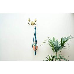 Macrame Plant Hanger // Hand cut copper beads Hanger // Christine