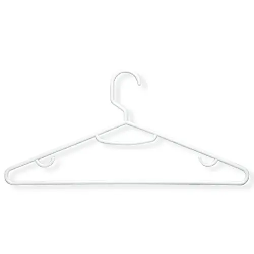 Honey-Can-Do HNG-01523 Recycled Plastic Hangers, 15-Pack, White